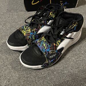 Jordan Zion 2 Black, White, and Green Sneakers